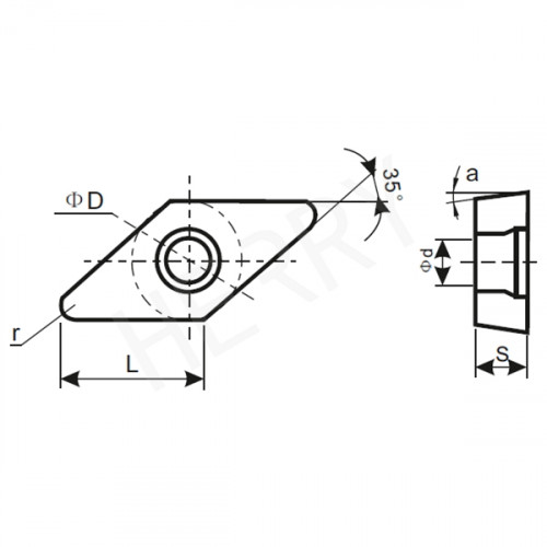 VBMT110304-PS T45A Токарная пластина