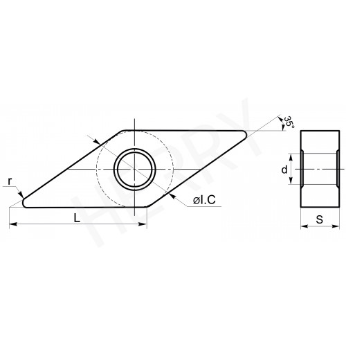 VNMG160404-HM MS3035 Токарная пластина