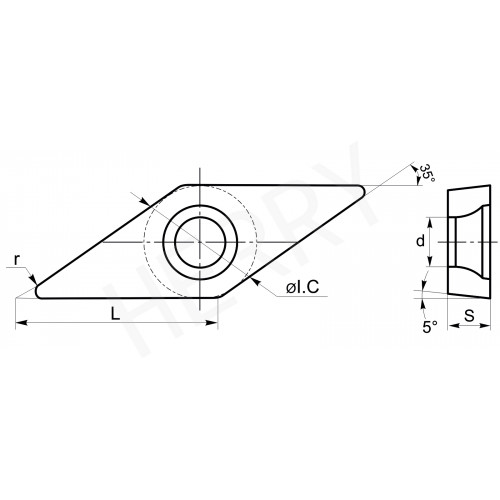 VBGT110301L-Y MS1050 Токарная пластина
